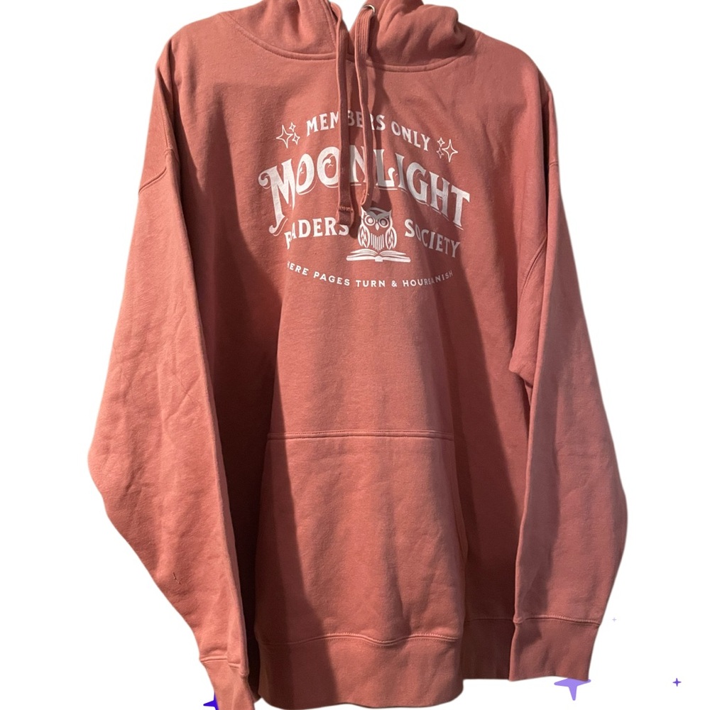 Moonlight Readers Society 2XL Hoodie Sweater with Kangaroo Pockets